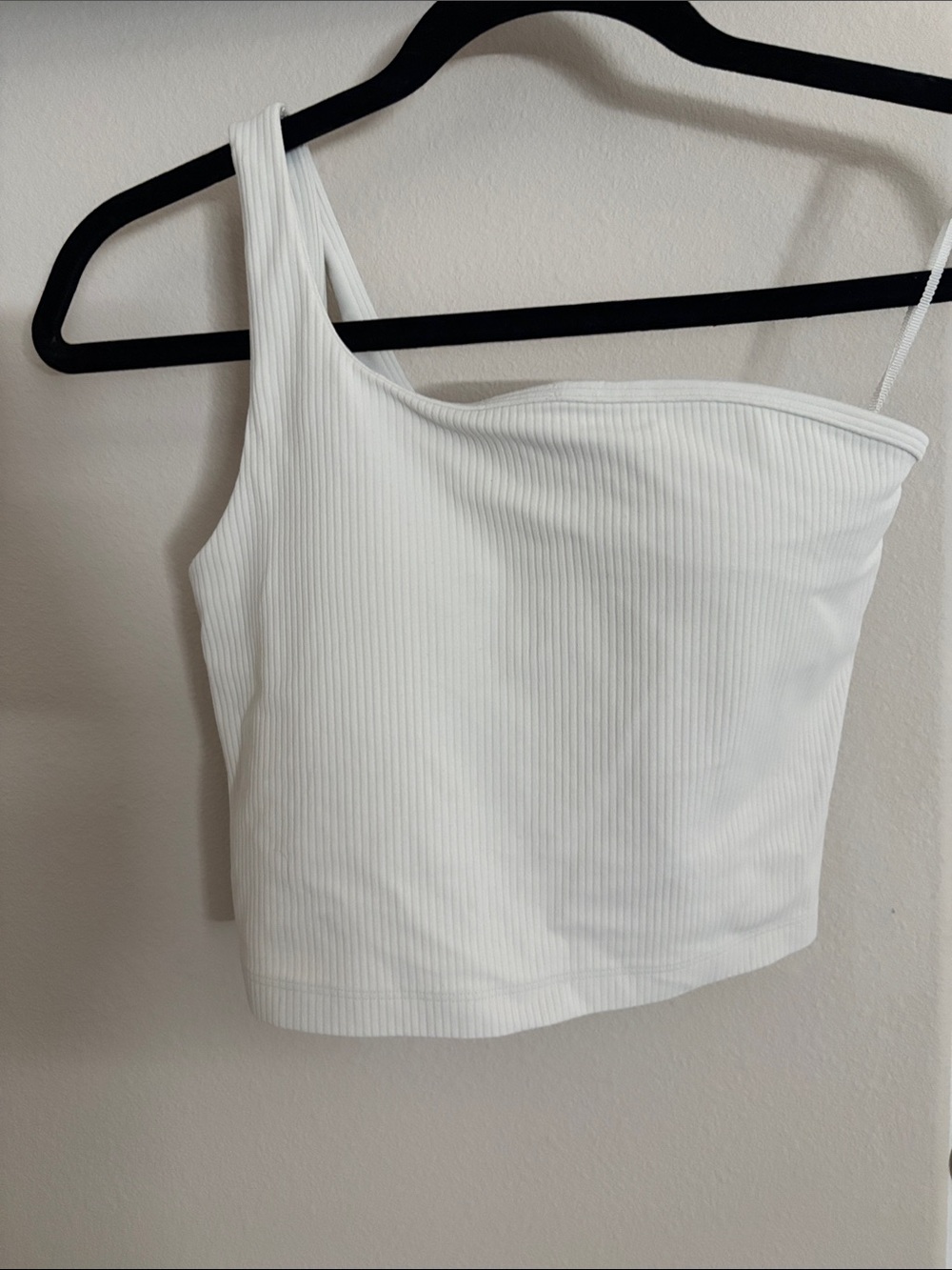 lululemon athletica White One-Shoulder Ribbed Align Top
